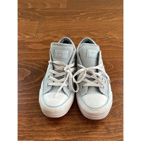 Converse Chuck Taylor All Star Low Top Sneakers Blue Mesh Lace Up Size 6 - Picture 2 of 9